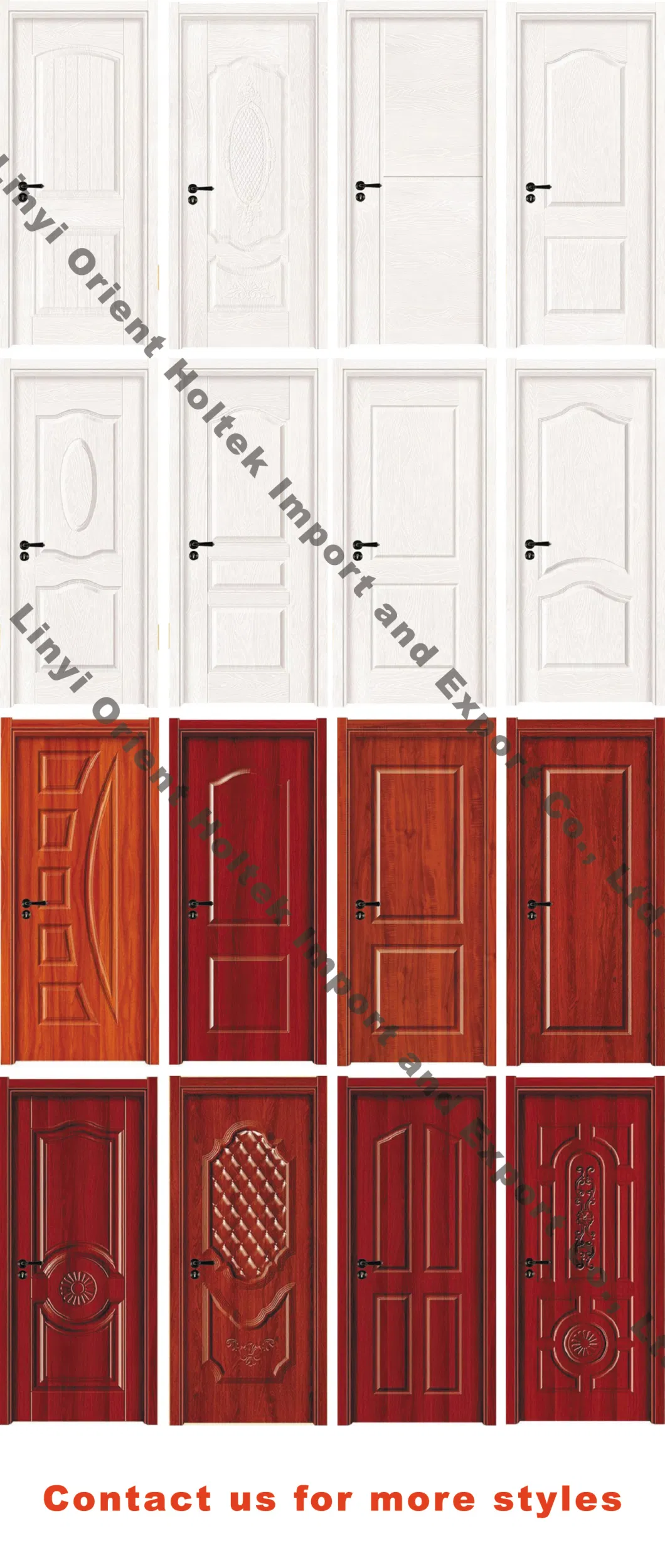 Cheap Melamine Wooden Doors for Houses Interior Soundproof for Office for Toilet Bathroom MDF