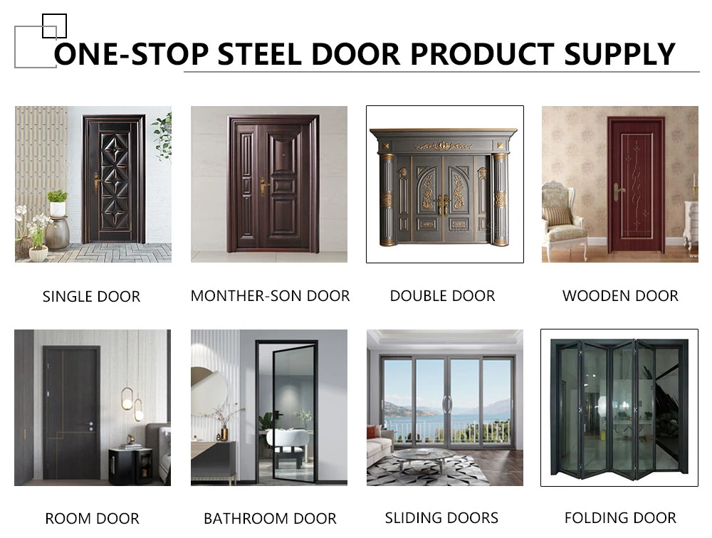 Chinese Cheaper Kitchen Single Steel Door Villa House Modern Design Main Gate Price Metal Entrance Door