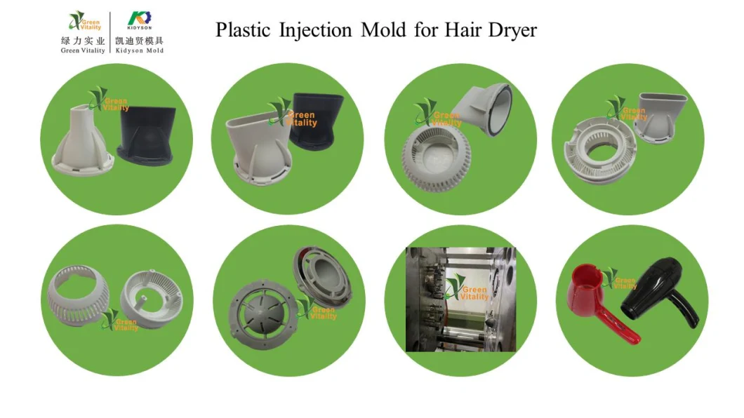 Custom Injection Moulding Tool for Fashion Hair Dryer Plastic Parts