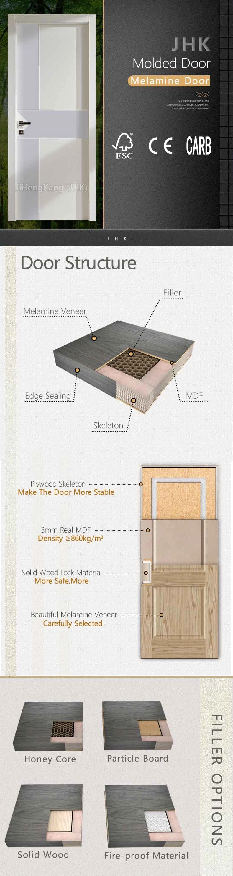 Jhk-MD32 New Style Cheap Price Interior Melamine Wooden Door