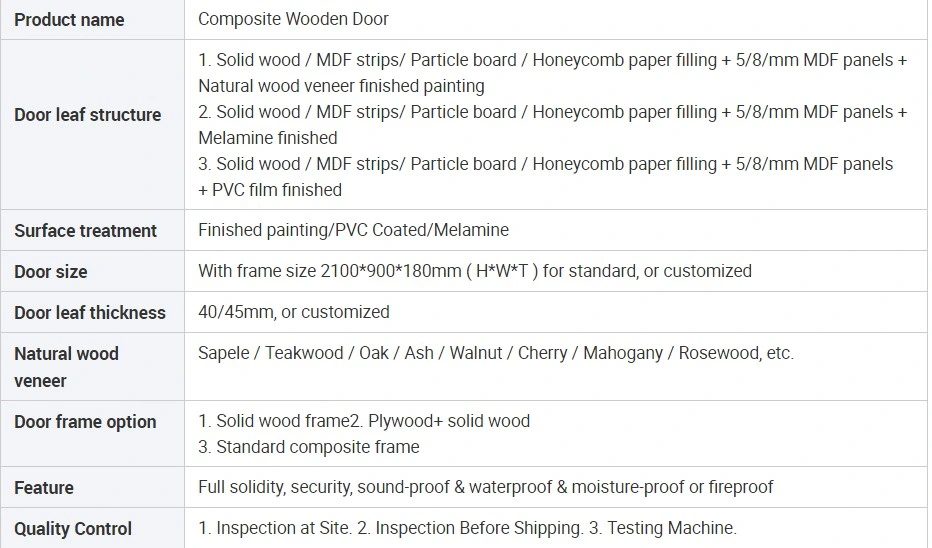 Solid Wood Doors Security Exterior Entrance Timber Door Wooden Doors