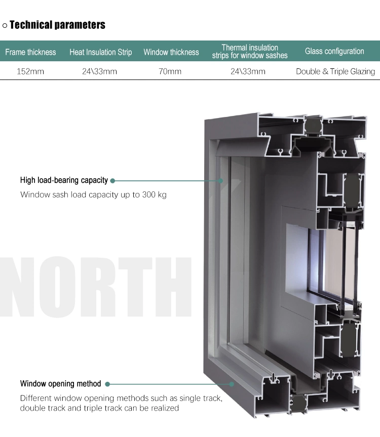 Nfrc Aluminium / Aluminum Exterior Patio Double Tempered Glass Lift Sliding Door