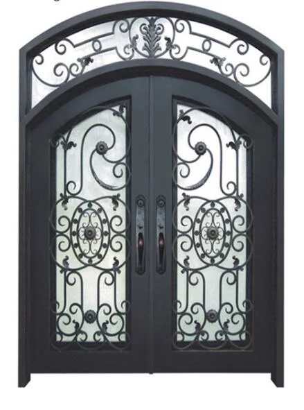 Modern Steel Grill Design Exterior Main Entrance Wrought Iron Entry Door