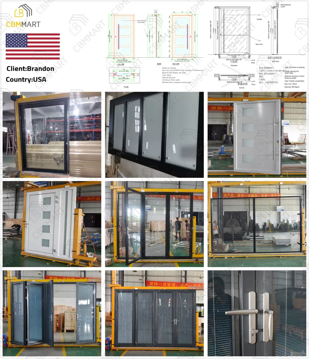 Cbmmart UPVC Solid Wood Main Door Exterior Doors for Home Use