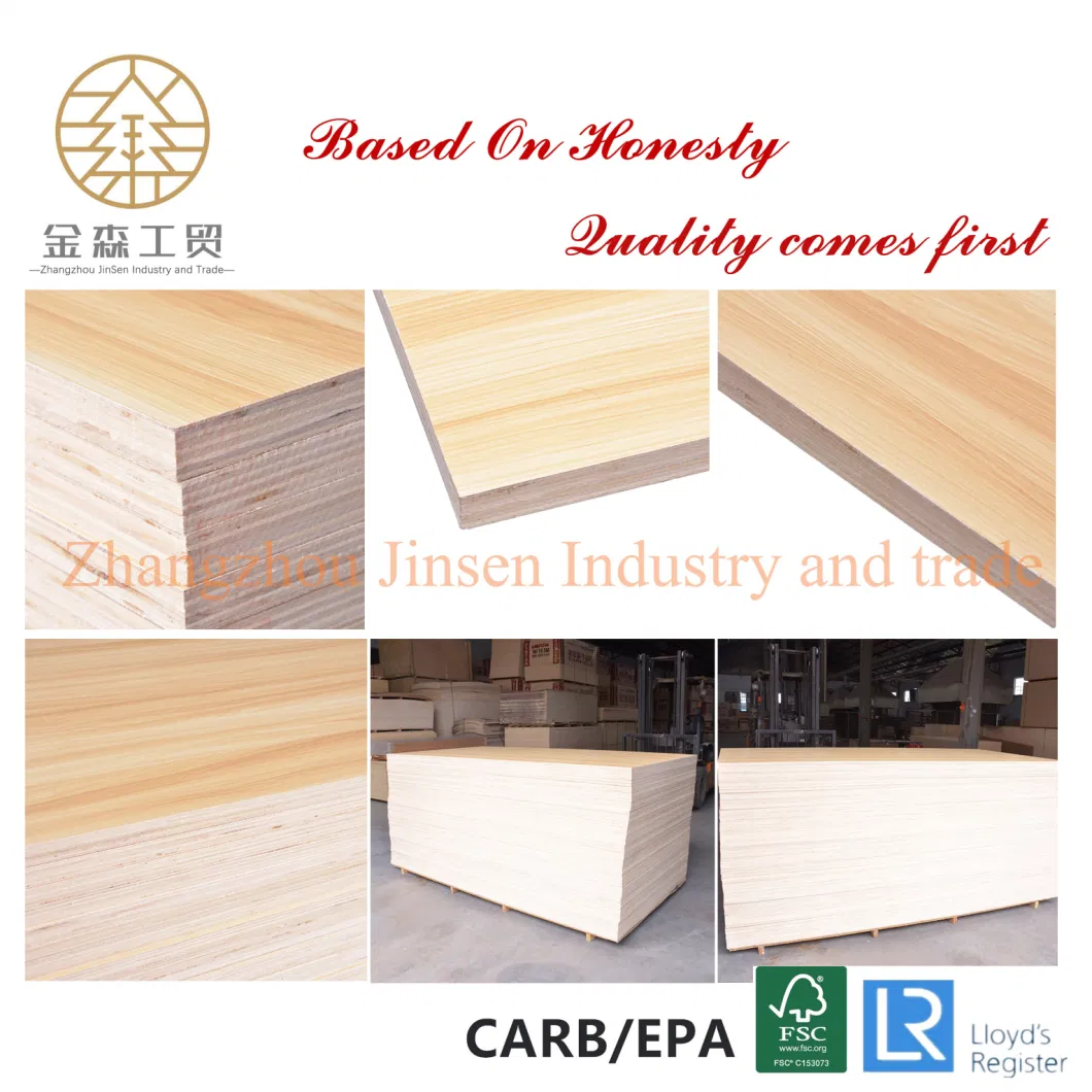 Melamine Faced Plywood Finger Joint Full Core Poplar/ Hardwood/Hardwood Combi Core 1220*2440*18mm for Construction/Furniture/Decoration/Packing