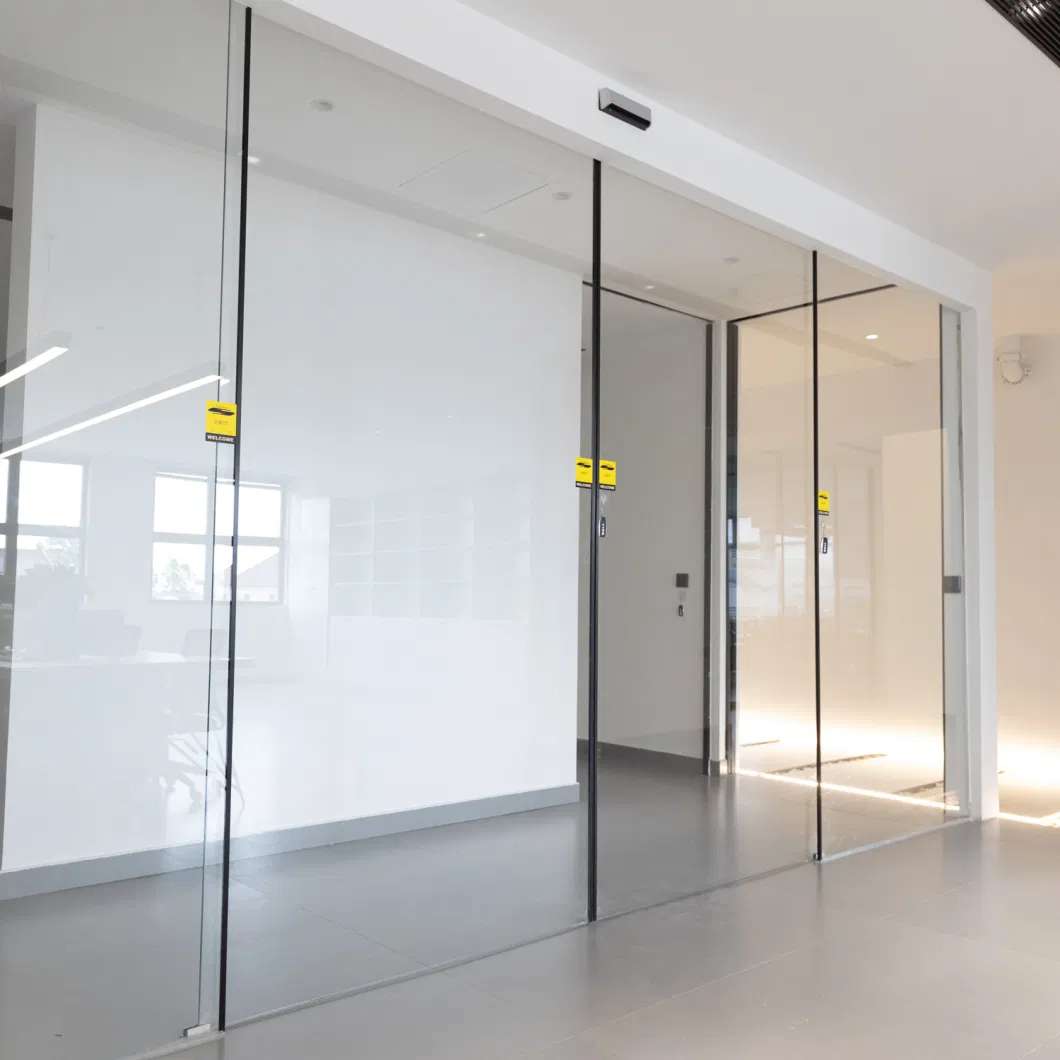 Teckey Commercial / Home Automatic Interior Aluminium Glass Sliding Door Hung Sliding Door
