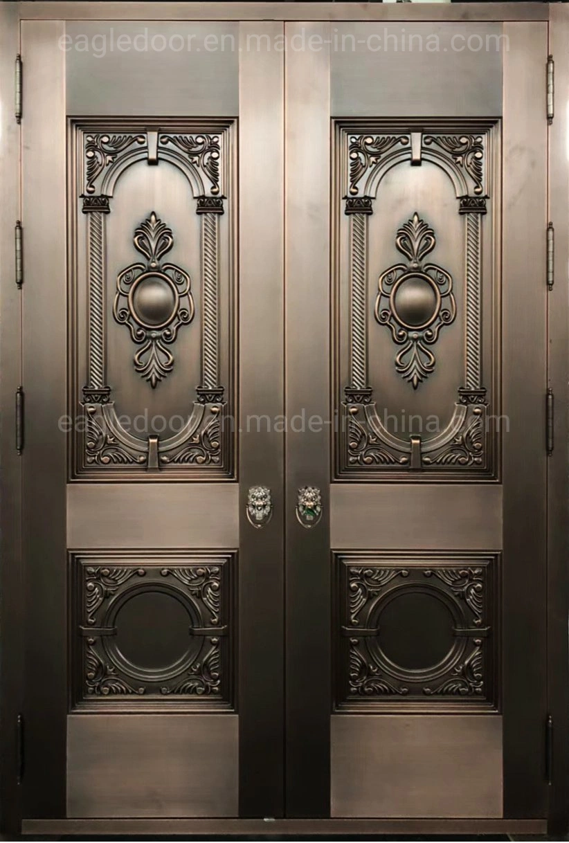 USA Swing Open Style and Exterior Position Copper Entry Doors Main Entrance House Door Design