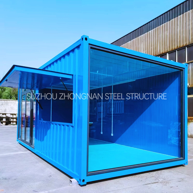 New Custom Mobile 20FT Prefab Container Store with Glass Wall and Glass Door