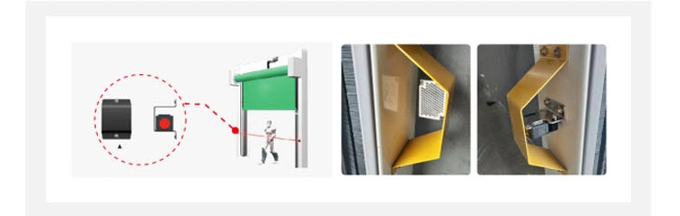 Automatic PVC Fabric Interior GMP Zipper Type Airtight Self Recovery Reset Repairing High Speed Roll up Rapid Roller Shutter Fast Acting Door for Clean Room