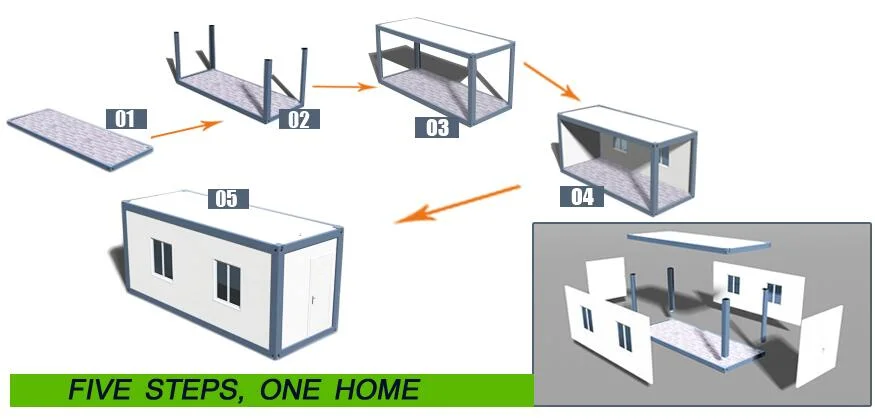 Quick Assembly Movable Modular House Container Home/Store