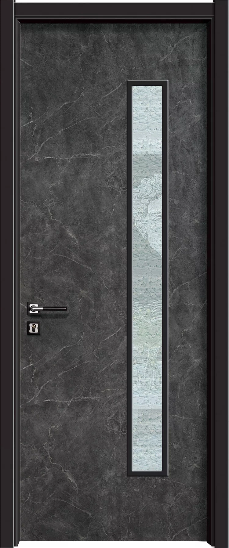 Latest Custom Modern Solid Interior Glass Wood Door