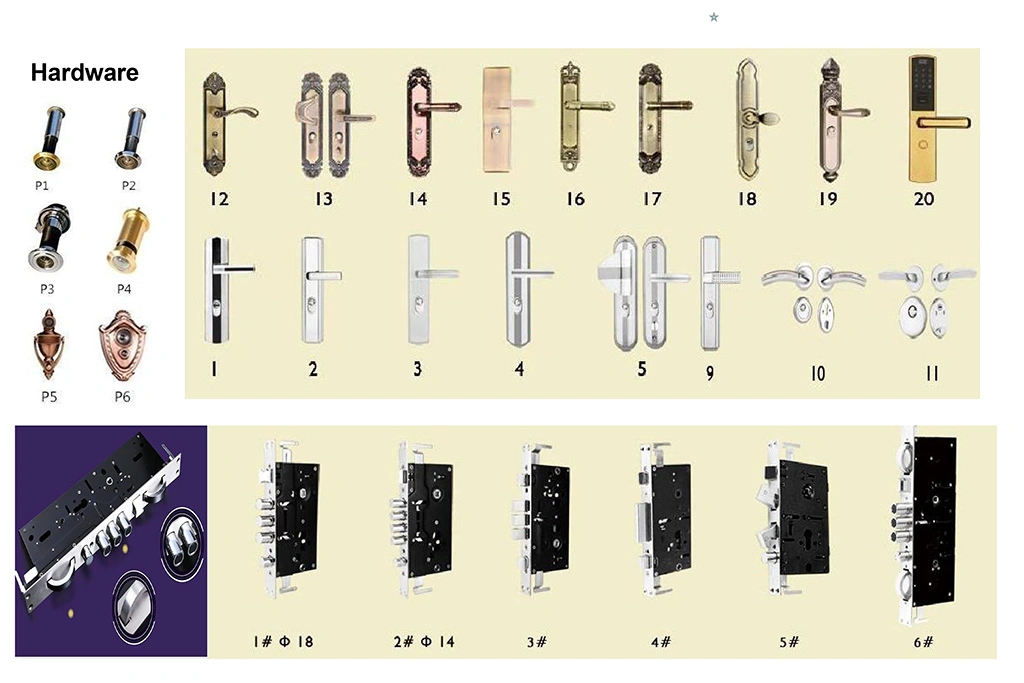 China Factory Single Double Entry Front Steel Wood MDF Wooden Armored Door