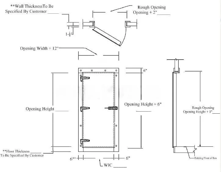 Convenience Store Walk-in Cooler/Freezer Glass Display Doors