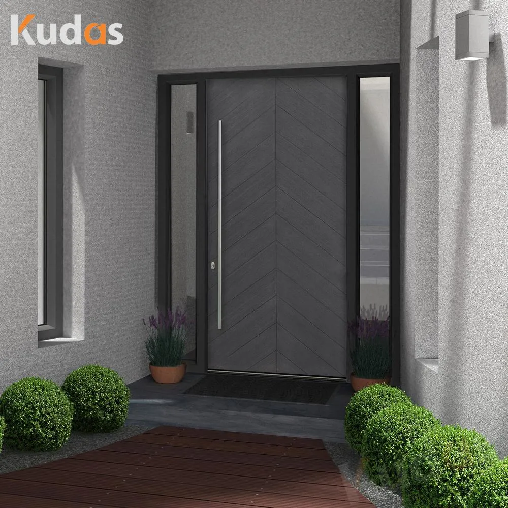 Exterior Main Gate Front Iron Entry Doors Entrance Security Steel Wooden Door for House