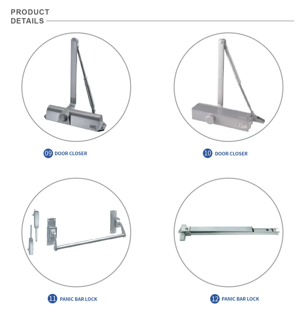 Industry Commercial UL Certificate Glazed Security Galvanized Steel Exit Door Emergency Exit SUS 304 Stainless Steel Escape Entry Swing Metal Gate Flush Doors