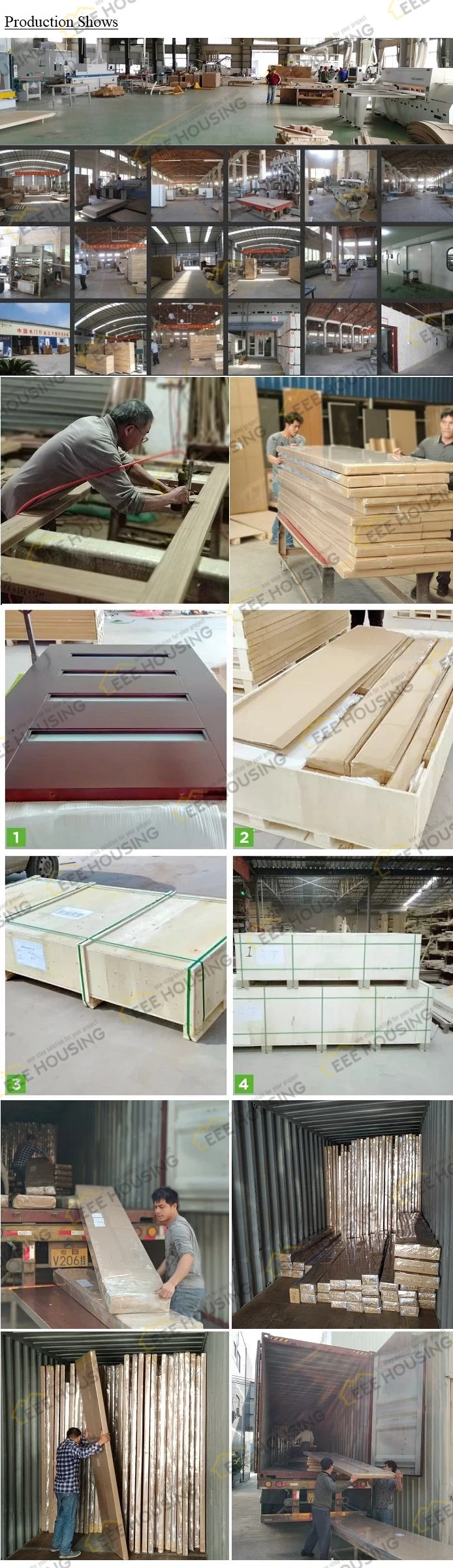 China Factory Direct Supply Us Modern Design Exterior Pivot Solid Wood Door with Sidelights