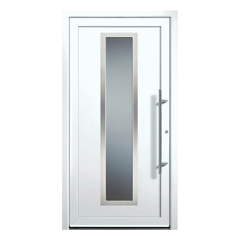 Modern Fiberglass Front Entry Doors Shatterproof Glass Front Door with Sidelights