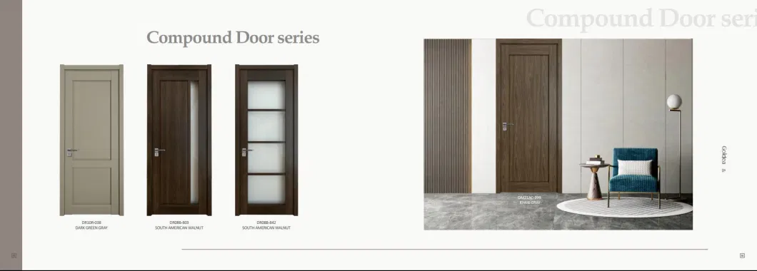 PVC Interior Main Door Design Solid Wood