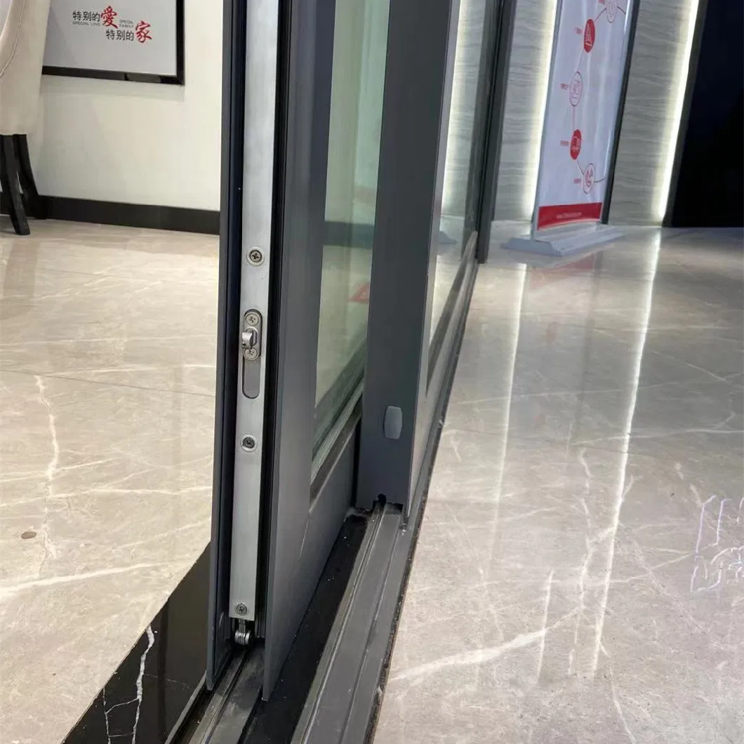 Cheap Price 4 Panel Sliding French Patio Doors Slim Aluminium Frame Double Glass Sliding Door for Exterior