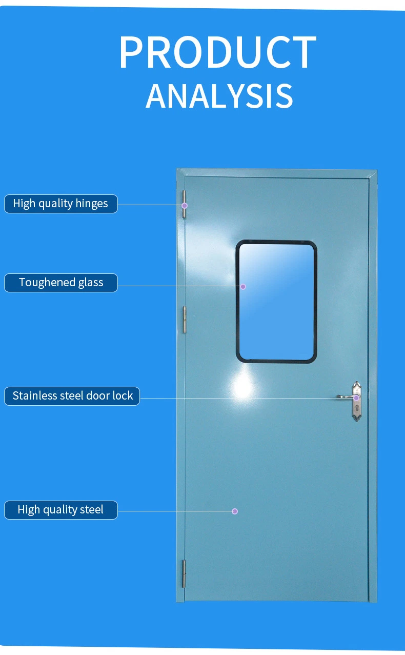 Swing Hospital Ward Operating Room Cleanroom Metal Steel Doors