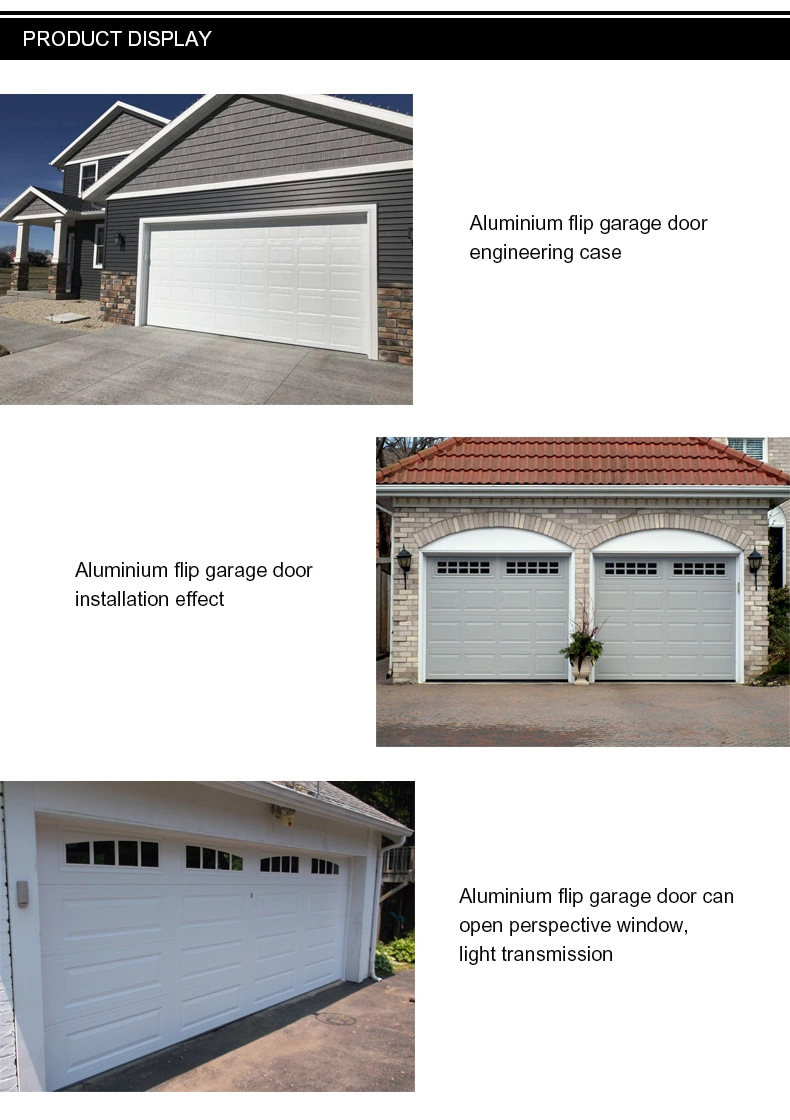 Aluminum Frame Perspective Glass Panel Electric Garage Door