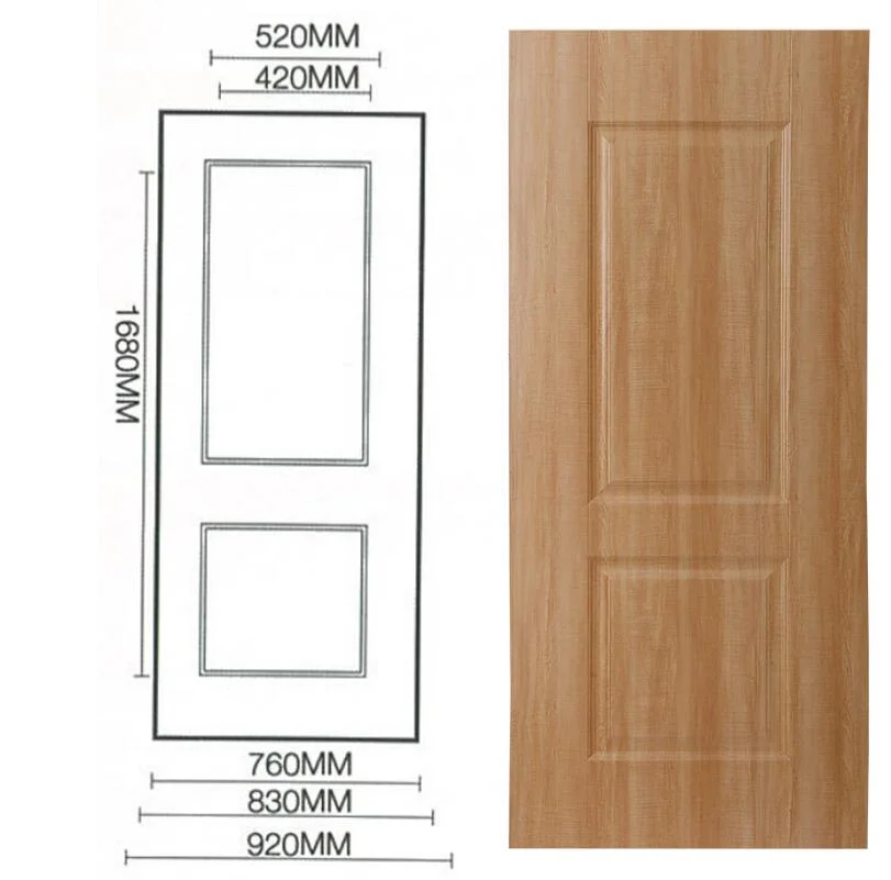 Front Door Panel Wooden Mould HDF Laminated Door Skin