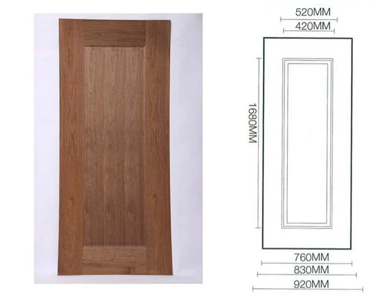 Front Door Panel Wooden Mould HDF Laminated Door Skin
