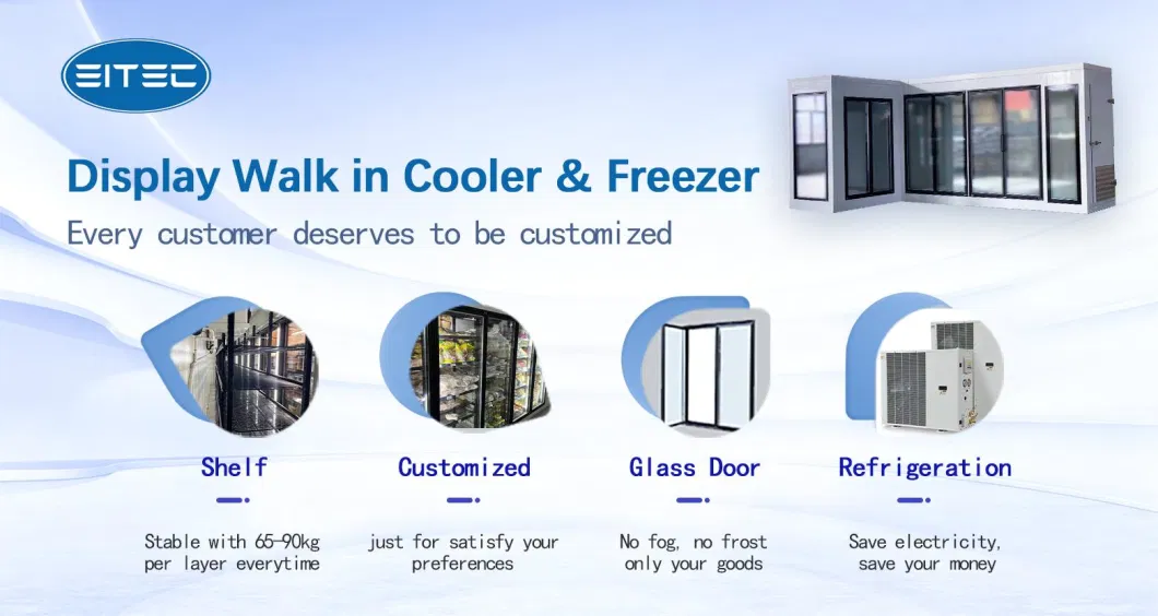 Convenience Store Walk-in Cooler/Freezer Glass Display Doors