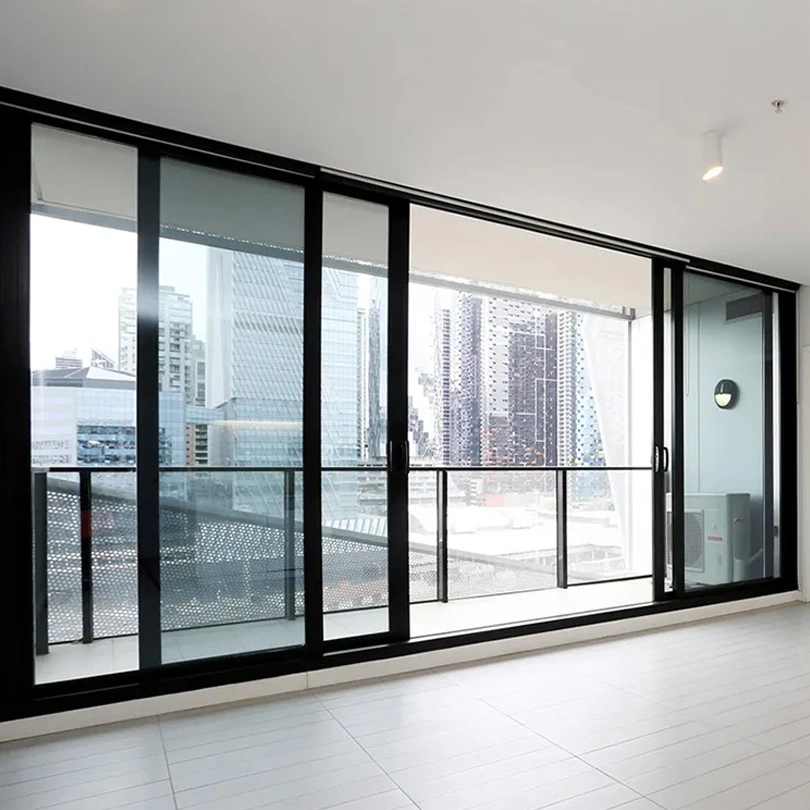Good Price Modern Slim Frame Custom High Quality Tempered Glass Aluminum Sliding Door for Interior