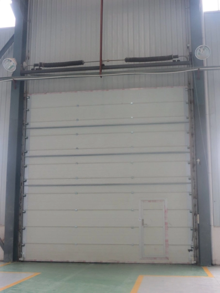 Industrial Overhead Roll up Door Automatic Metal Exterior Sectional Door for Cold Storage Freezer Room, Warehouse and Loading Docks