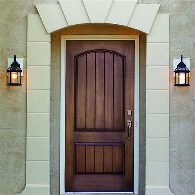 Classic Design House Models Front Main Entrance Solid Wood Double Doors