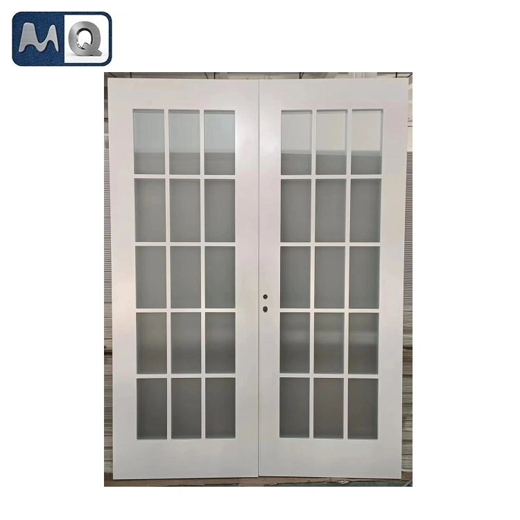 Factory Price OEM Customized Interior Villa Apartment Institution Silent High Quality Elegant Glass Solid Wooden Door