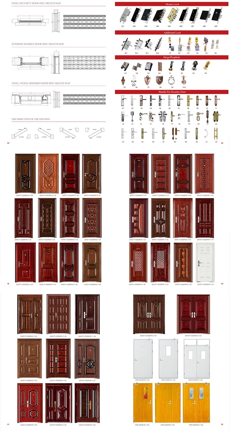 Factory Price Steel Security Main Door Design China Steel Home Front Door Exterior Steel Door for Residential