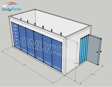 Walk in Cooler Room Glass Doors with Shelves for USA Market