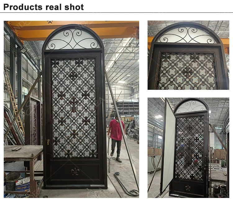 Top Level Modern China High Quality Supplier Modern Design Metal Steel Glass Iron Front French Doors and Windows Best Price