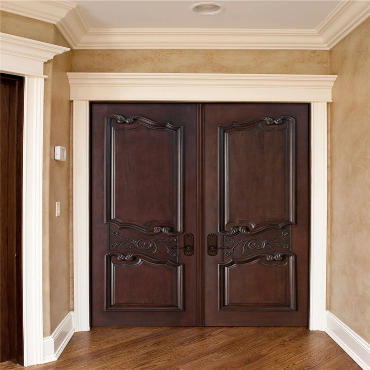 Double Carving Wood Exterior Sliding Door