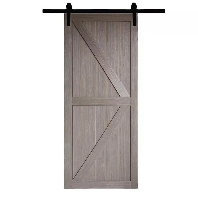 Barn Door Residential MDF Sliding Barn Door Modern Style Interior Bathroom PVC Barn Door