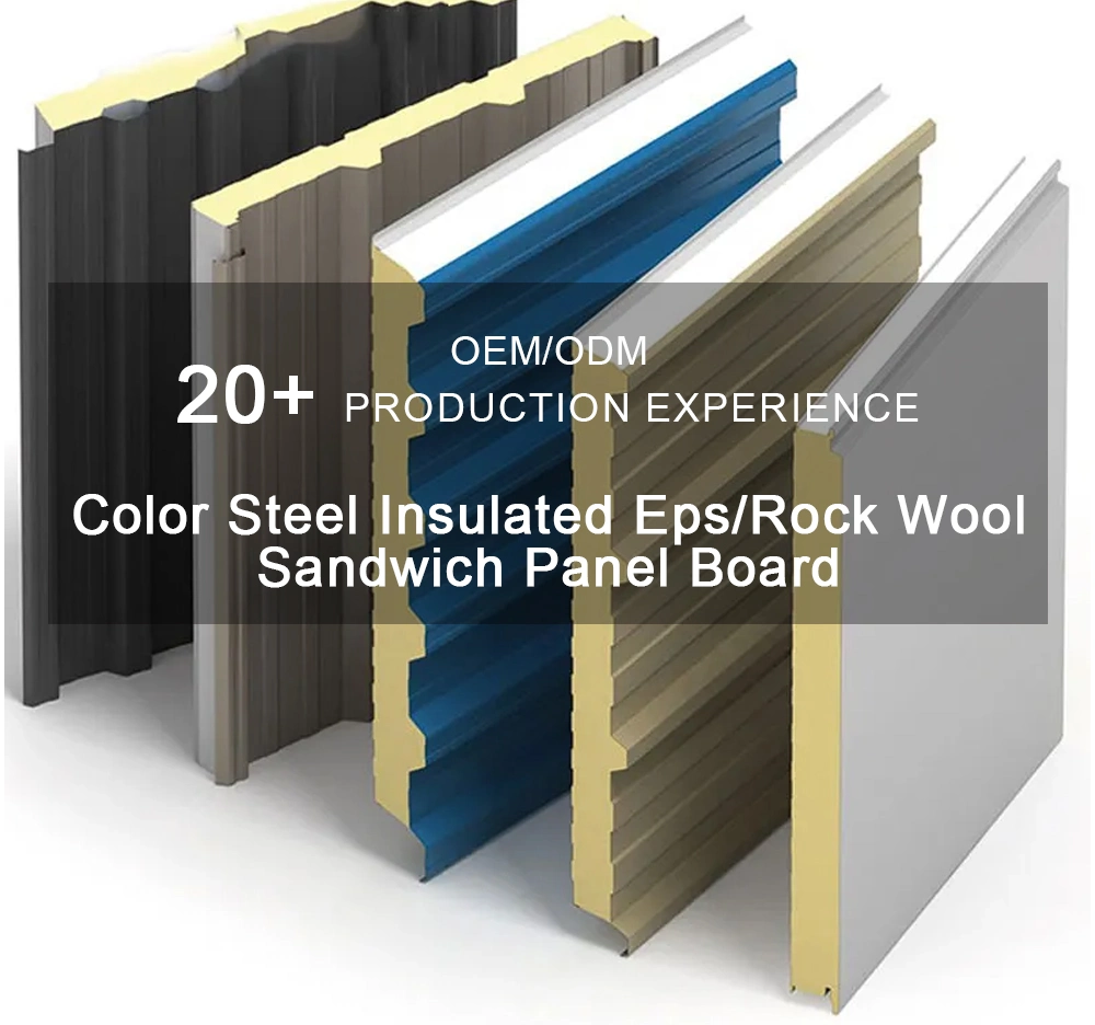 Modern Foam Building Materials Board Insulation Foam Panel for Cold Room Color Steel Plate EPS Sandwich Panel