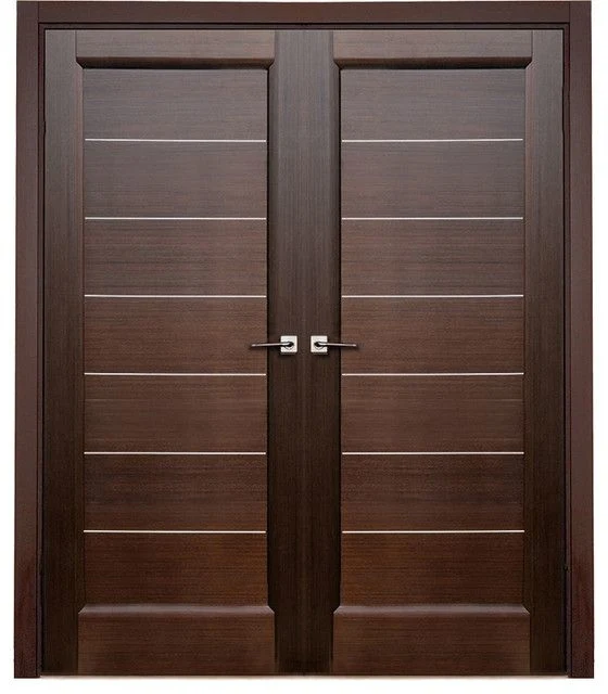 Double Carving Wood Exterior Sliding Door