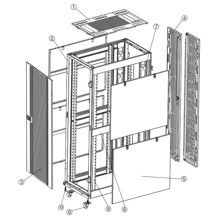 42u Factory Manufacturer Glass Front Door Server Rack