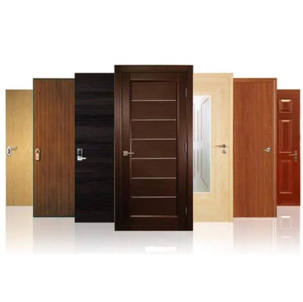 Modern Style Wood Door Interior Room Exterior Entrance Solid Wood Composite Wooden Door