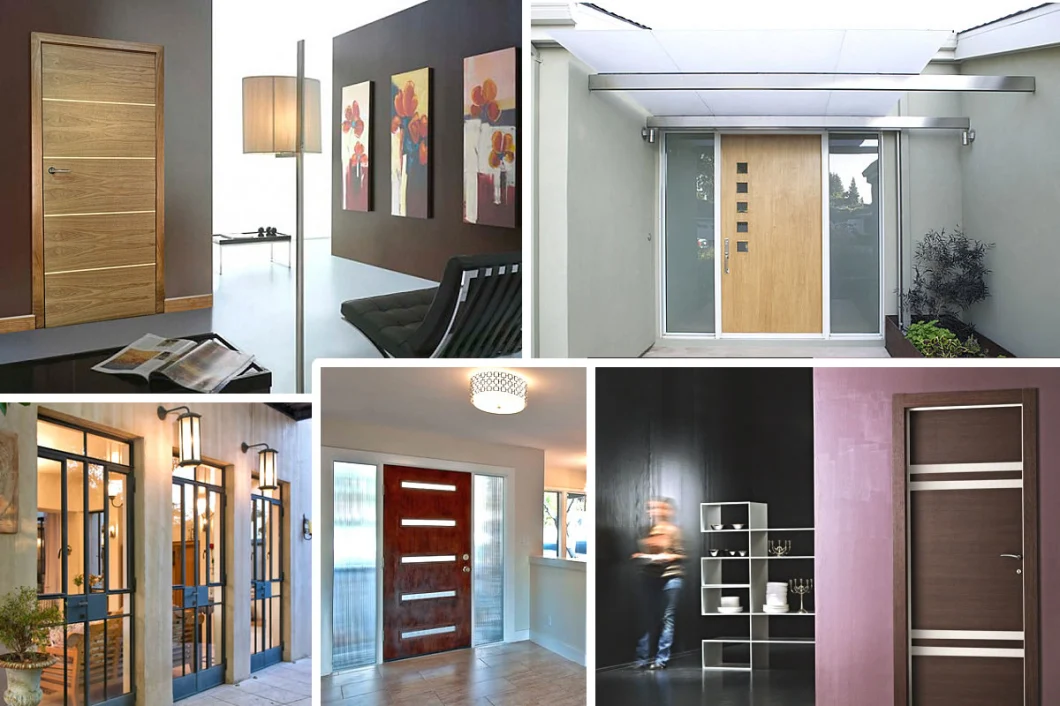 Residential Custom Mahogany Modern design Solid Wood Pivot Entry Doors