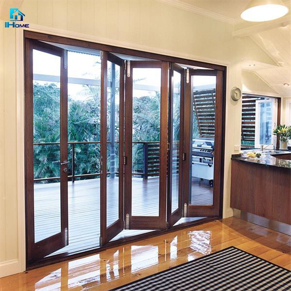 White Frosted Window Glass Bifold Door, Interior Fancy French Door