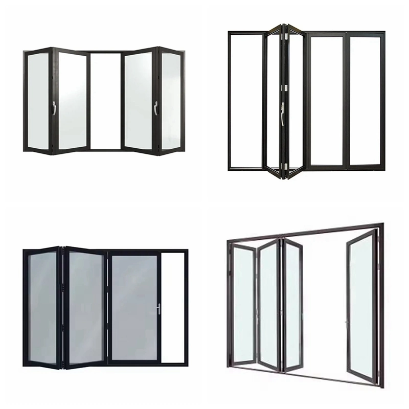 Interior Luxury Custom Modern Design PVC Aluminum Folding Glass Bifold Door