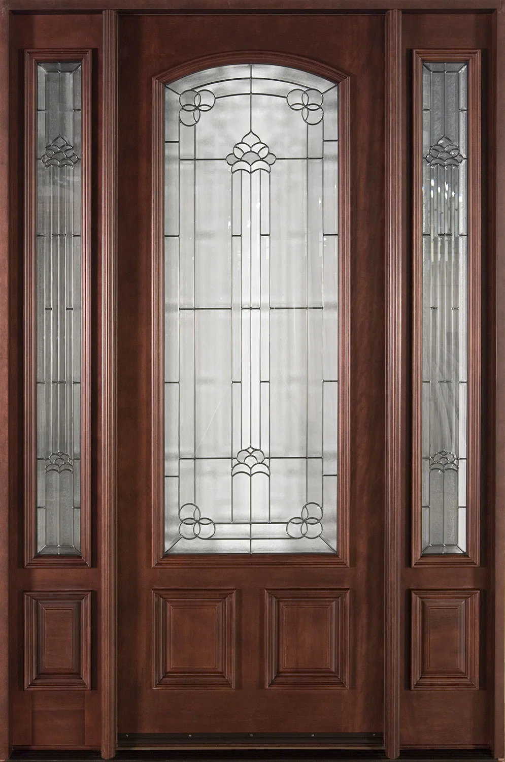 Top Round High End Exterior Solid Wooden Main Entrance Door