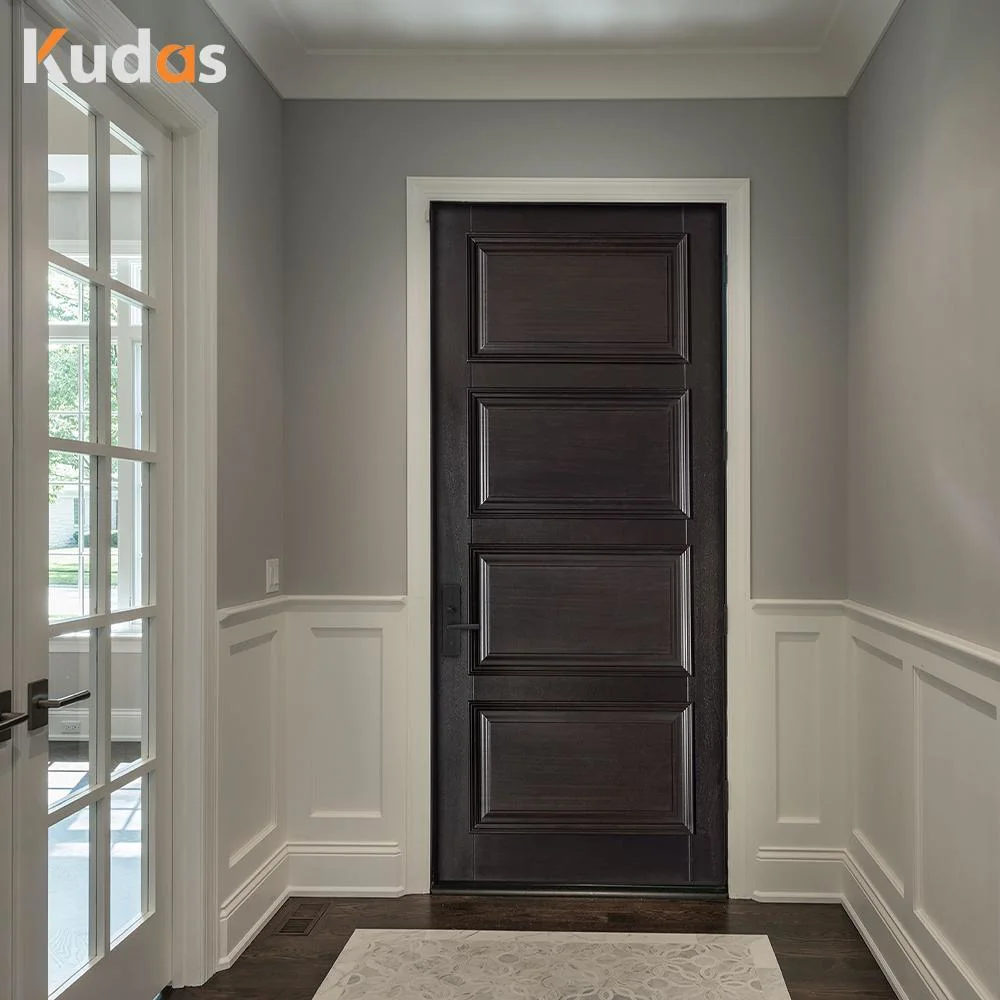 Exterior Solid Security Wood Pivot Entry Front Acoustic Door with Sidelights