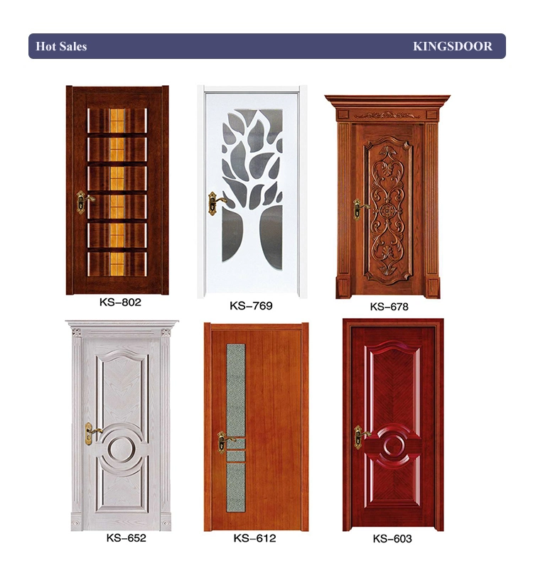 European Style Classic Glass Front White Color Wood Door