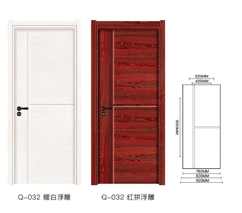 Cheap Melamine Wooden Doors for Houses Interior Soundproof for Office for Toilet Bathroom MDF