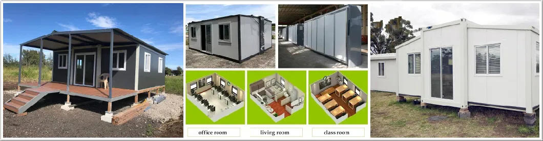 Tiny House Homes/Expandable Container House/Modular House/Small House/Prefab House/Container House 20FT 40FT 2 Bedrooms Open Side for Sale