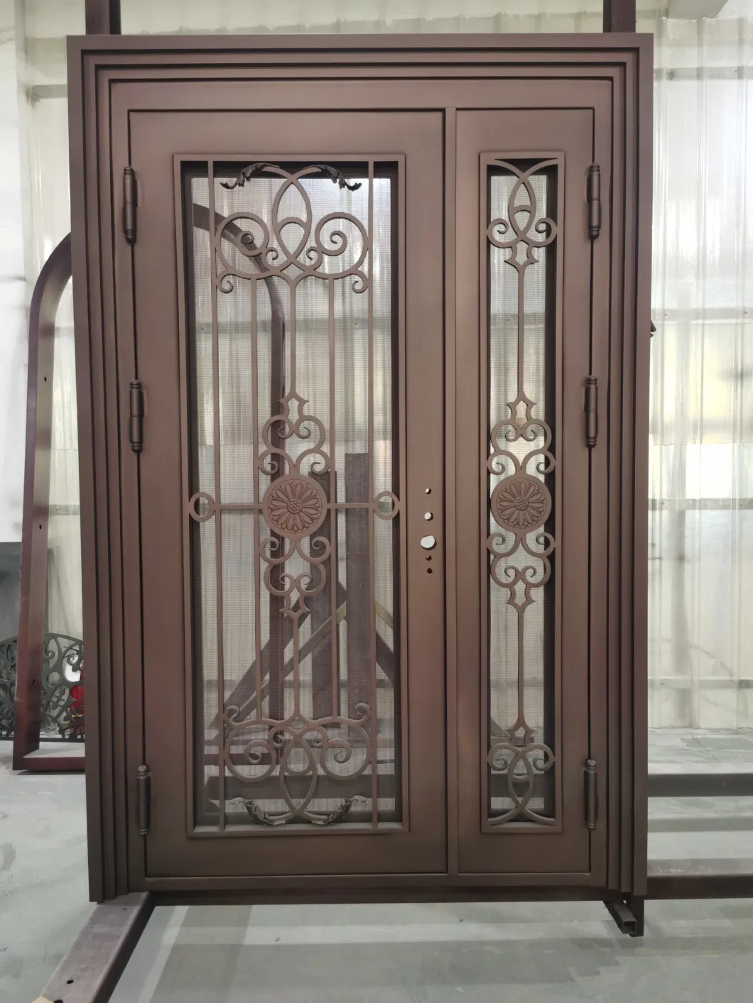 Modern Wrought Iron Door Front Iron Door Design Entry Exterior Iron Glass Door